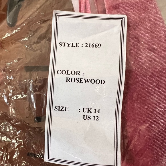Rosewood Morilee Bridesmaid dress style 21669 velvet - Picture 7 of 14